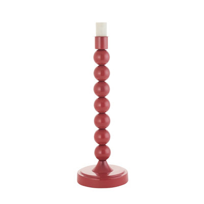 Elegant Gloss Pink Clay Table Lamp Base - E14 LED Compatible Home Lighting