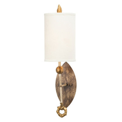 Elegant Gold and Cream Wall Light Sconce with LED Bulb E27