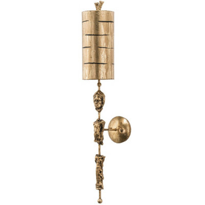 Elegant Gold Leaf Floor Lamp with LED E27 Bulb