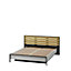 Elegant GRIS Ottoman Bed EU King Size (160x200cm) with Spacious Underbed Storage and LED Lighting