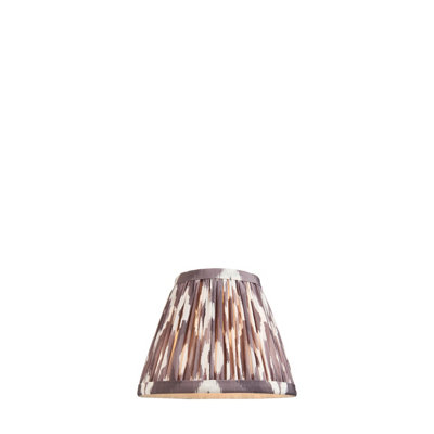 Elegant Handcrafted 16cm Tapered Cylinder Lamp Shade in Pearl Grey with Pleated Design