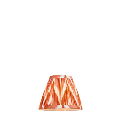 Elegant Handcrafted 16cm Tapered Cylinder Lamp Shade in Vibrant Apricot Orange