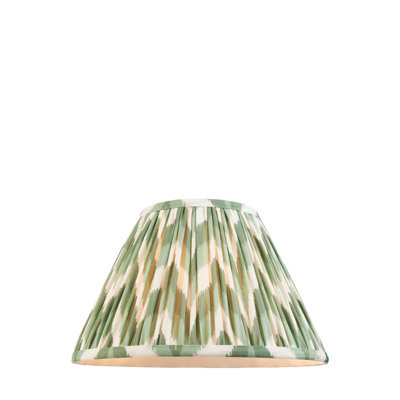 Elegant Handcrafted Cotswold Green Tapered Lamp Shade - 30cm Pleated Design for Home Decor
