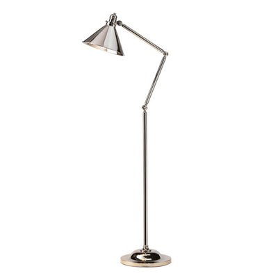 Elegant Highly Polished Nickel LED Floor Lamp with E27 Socket