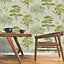 Elegant Home Vintage Green Willow Woodlands Birds Wallpaper 283876