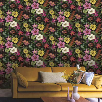 Elegant Homes Priya Floral Multi Flowers Wallpaper 284262