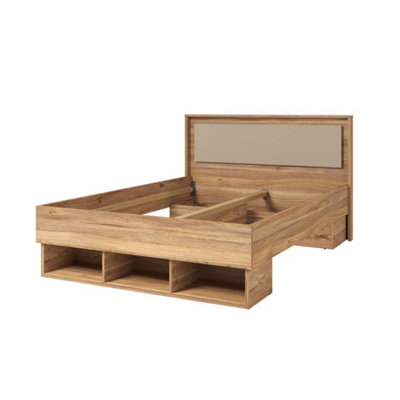 Elegant Impressio 30 Divan Bed EU Double 1500mm x 1010mm x 2040mm in Oak Mauvella & Congo - Stylish Comfort