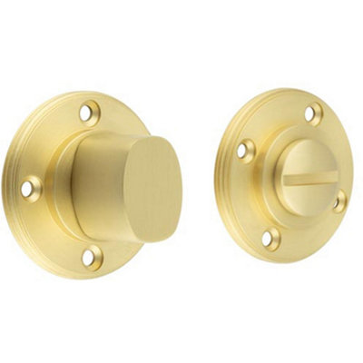 Elegant Inner Turn & Release in Satin Brass for Privacy - Door Handle