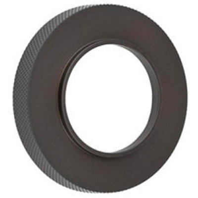 Elegant Knurled Outer Rose in Dark Bronze Finish for Doors - Door Handle