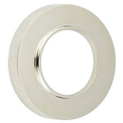 Elegant Knurled Outer Rose in Polished Nickel for Doors - Door Handle
