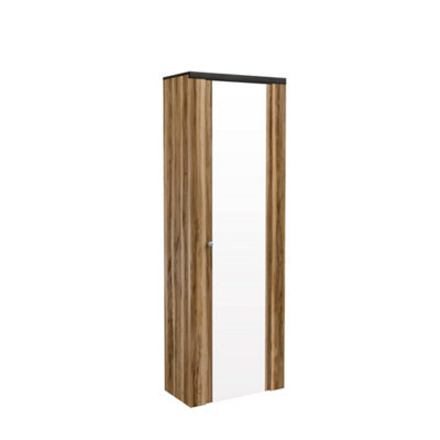 Elegant Larona 88 Hallway Cabinet 650mm in Oak Satin & Touchwood - Entryway Organiser Extraordinaire H1900mm D340mm