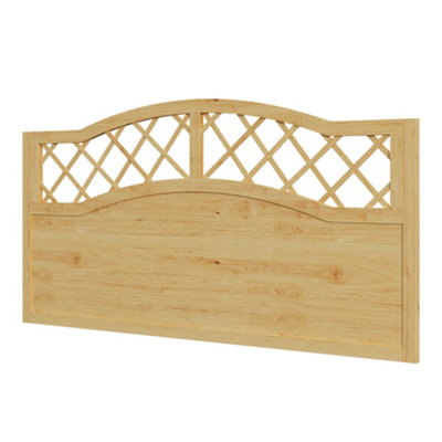Elegant Lattice Top Wooden Fence Panel Classic Garden Privacy Solution H90 x W180cm