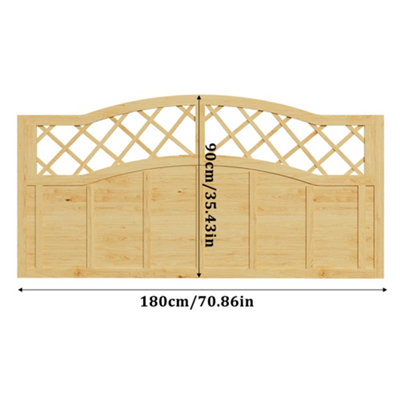 Elegant Lattice Top Wooden Fence Panel Classic Garden Privacy