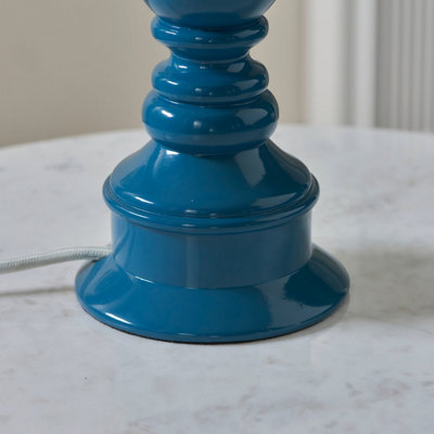 Elegant Marlin Blue Table Lamp Base with Brass Accent for Stylish Home ...