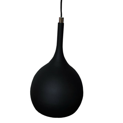 Elegant Matt Black and Copper Pendant Light with Built-in LED for Modern Kitchens