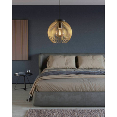 Elegant Modern Black and Gold Single Pendant Ceiling Light for Stylish ...