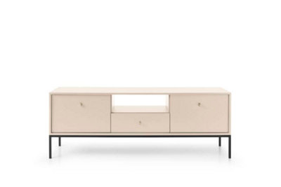 Elegant Mono TV Cabinet H560mm W1540mm D390mm in Beige - Stylish Storage for Modern Entertainment