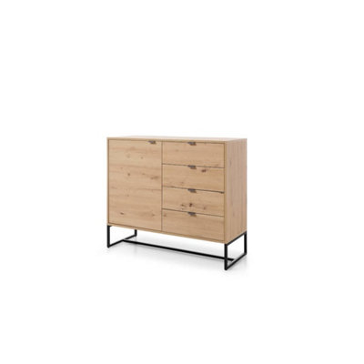 Elegant Oak Artisan Sideboard Cabinet W1030mm H890mm D390mm - Versatile Storage for Modern Living Spaces