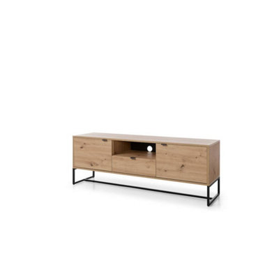 Elegant Oak Artisan TV Cabinet W1530mm H540mm D390mm - Versatile Storage for Modern Living Spaces