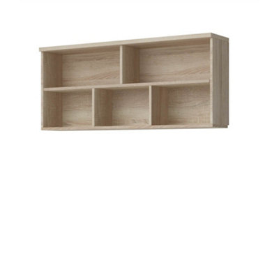 Elegant Oak Sonoma Wall Shelf H500mm W1100mm D230mm - Versatile Storage Solution for Modern Homes