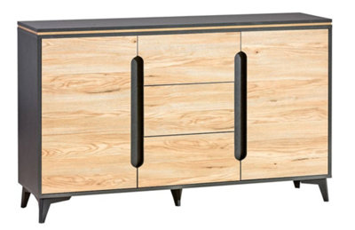 Elegant Organisation: Gappa Sideboard Cabinet, Mountain Ash & Fresco, H906mm W1500mm D400mm