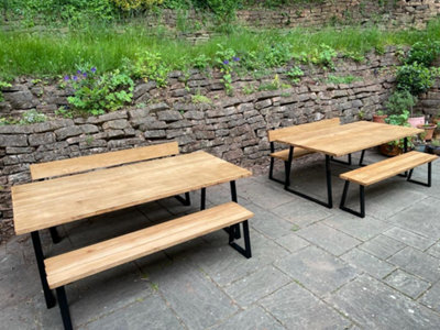 Elegant Outdoor Beech Seating Bench with Back