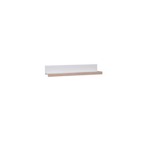 Elegant Oviedo 04 Wall Shelf 100cm - Stylish White & Oak Décor - W1000mm x H230mm x D230mm