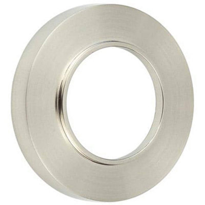 Elegant Plain Outer Roses in Satin Nickel Finish - Door Handle