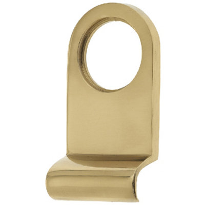 Elegant Polished Brass Plain Cylinder Pulls - 86x44mm - Door Lock Finger Pull