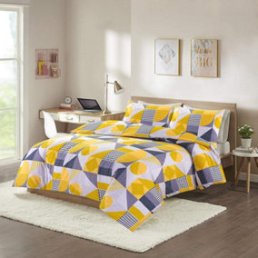 Elegant Printed Scott Geometric Duvet Quilt Covers Bedding Set with Pillowcases