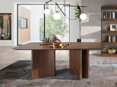 Elegant Rectangular Walnut Dining Table for Modern Homes