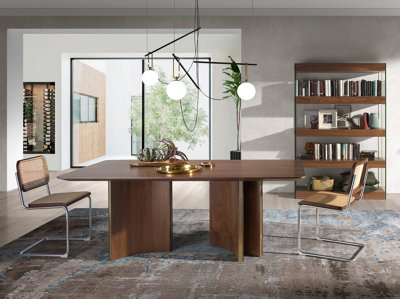 Elegant Rectangular Walnut Dining Table for Modern Homes