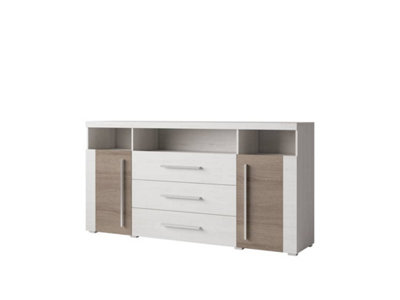 Elegant Roger 25 Sideboard Cabinet 1820mm in Andersen Pine & Oak Sonoma Truffle - Ample Storage Solution H920mm D390mm