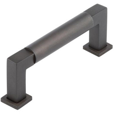 Elegant Round Cabinet Handle in Dark Bronze - 96mm Premium Quality - Kitchen Drawer Pull Handle