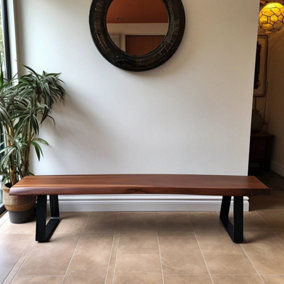 Elegant Sapele Indoor Seating Bench - 90cm(L) - for 120cm table
