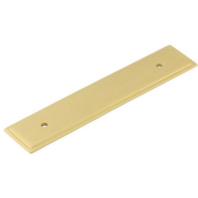 Elegant Satin Brass Backplate for Cabinet Handle 140x30mm - Kitchen Drawer Pull Handle