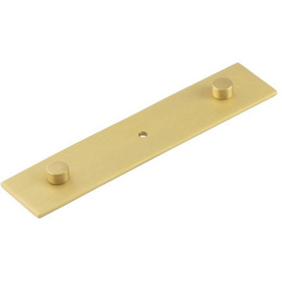Elegant Satin Brass Backplate for Cupboard Knob 140x30mm - Six Finishes Available - Kitchen Cabinet Knob