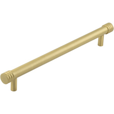 Elegant Satin Brass Cabinet Handle 224mm - Versatile and Stylish Design - Kitchen Drawer Pull Handle