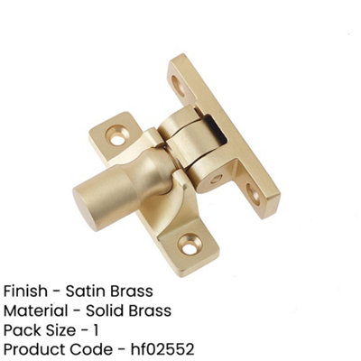 Elegant Satin Brass Fasteners with Unique Pattern 1 - Window Fastener
