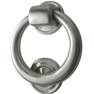 Elegant Satin Chrome 100mm Diameter Ring Door Knockers for Stylish ...