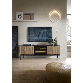 Elegant Sento TV Cabinet (H)560mm (W)1540mm (D)390mm with LED Lighting and Storage