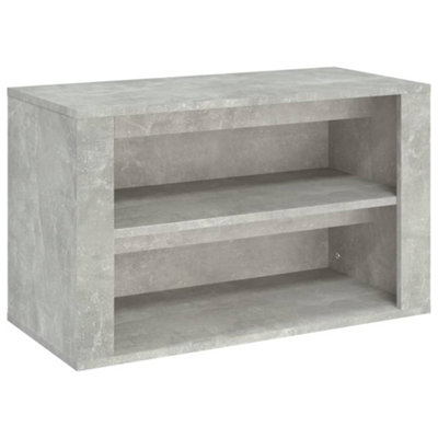 Elegant Shoe Rack Concrete Grey 75x35x45 cm Engineered Wood