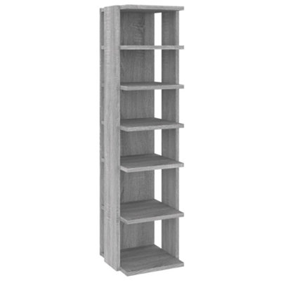 Elegant Shoe Rack Grey Sonoma 27.5x27x102 cm Engineered Wood