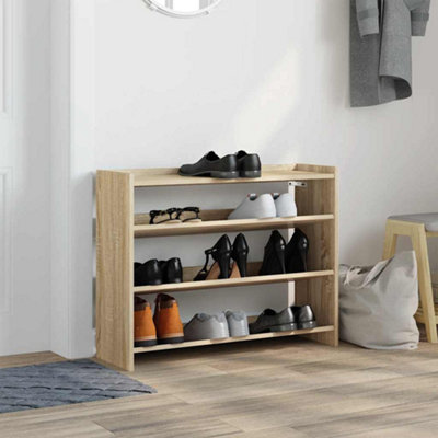 Elegant Shoe Rack Sonoma Oak 80x25x61.5 cm Engineered Wood