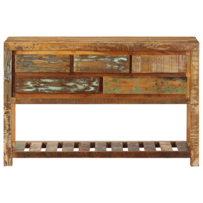 Elegant Sideboard 120x30x75 cm Solid Reclaimed Wood