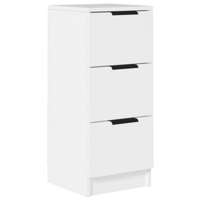 Elegant Sideboard White 30x30x70 cm Engineered Wood