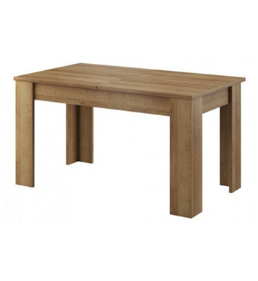 Elegant Sky Extending Dining Table H750mm W1400 D800mm in Riviera Oak - Versatile Dining Solution