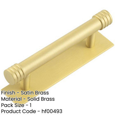 Elegant Solid Brass Cabinet Handle with 96mm Centers for Stylish Interiors - Kitchen Drawer Pull Handle