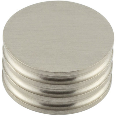 Elegant Solid Brass Cupboard Knob in Satin Nickel Finish - 40mm Size - Kitchen Cabinet Knob