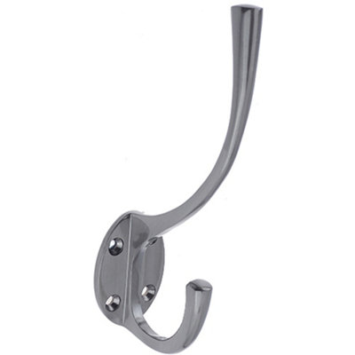 Elegant Solid Brass Hat and Coat Hook in Dark Bronze Finish - 142mm - Wall Mounted Clothing Hook